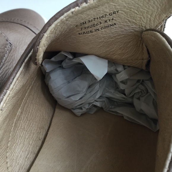 Frye Mindy Monk Leather Sneakers Grey Size 6.5M - Picture 7 of 10